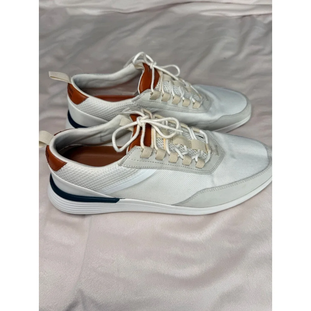Wolf & Shepherd Crossover Victory Trainer White Tan Leather Mesh Sneakers 11
